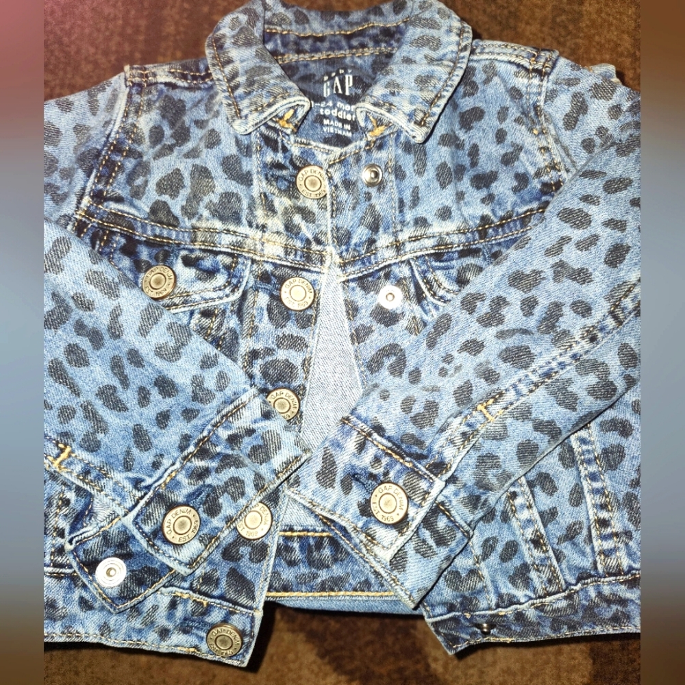 Gap leopard print denim jacket